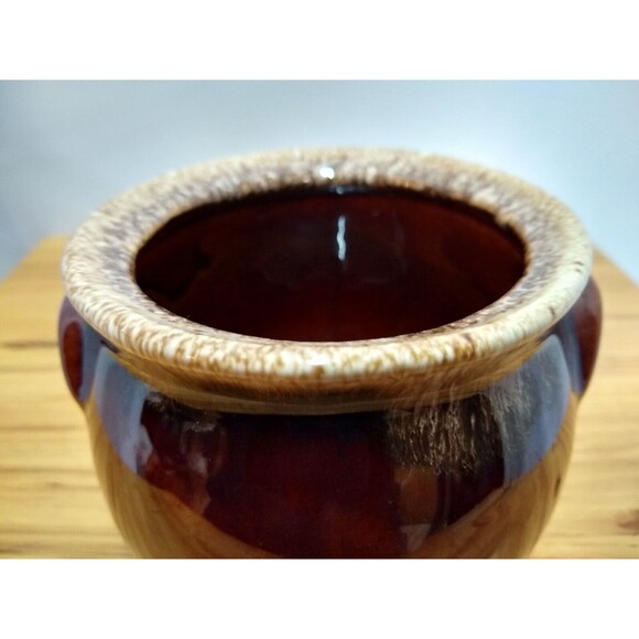 Vintage Hull Pottery Oven Proof Brown Drip Sugar Bowl No Lid Replacement - Picture 5 of 9